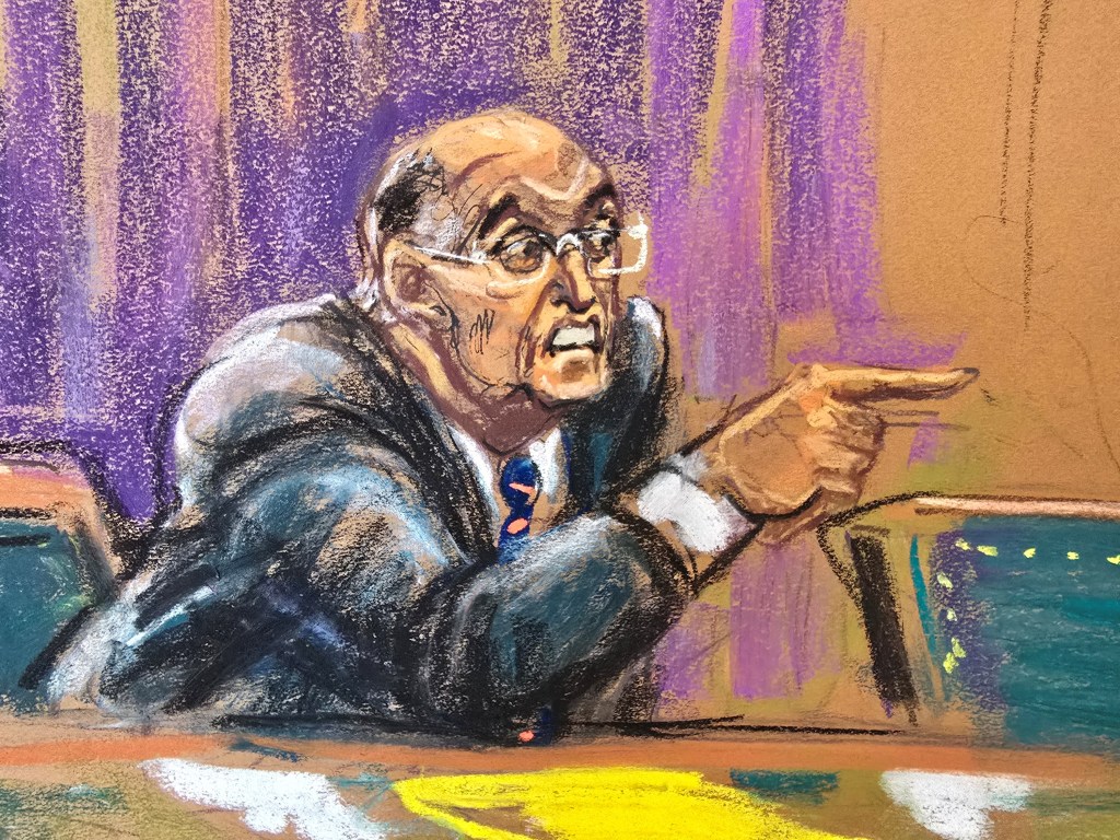 Rudy Giuliani shouted at the judge at one point during the proceedings.